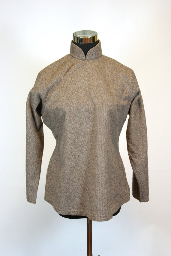 Handmade Wool Asian Style Blouse Size M - image 1