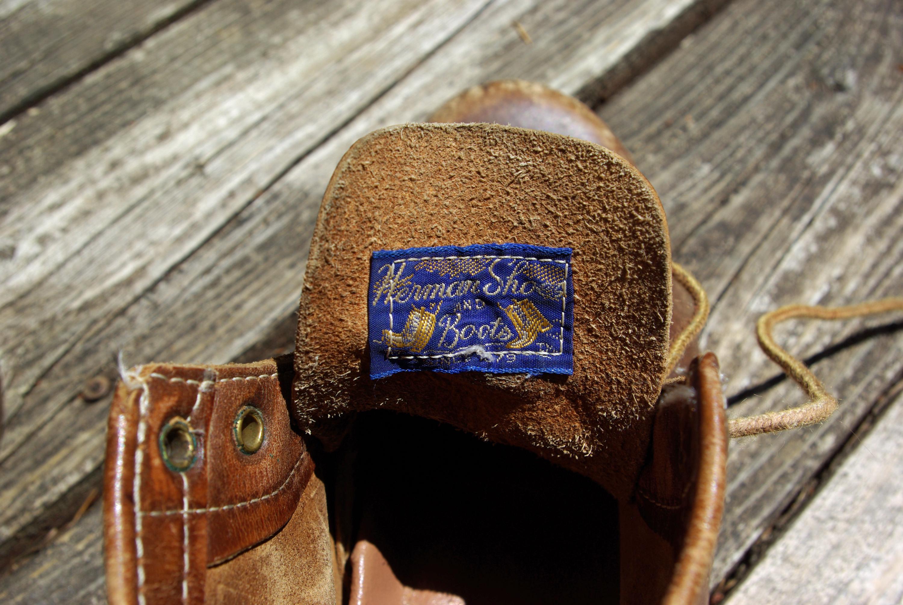 Vintage 50-60’s Herman Men\'s Boots Size 10 Vintage Herman Leather Hiking Boots: 1950s/60s, US Men main image 2