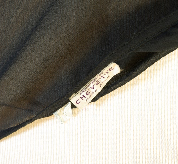 Black Silk Chiffon 1930s Tap Panties Chevette lab… - image 9