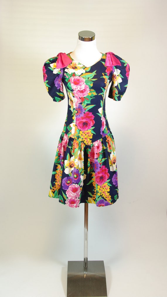 Floral Dress with Satin Bows Girls Teen Small Ladi