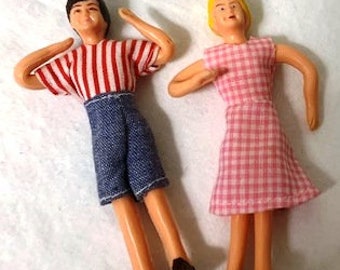 Dollhouse Boy and Girl figures - pliable