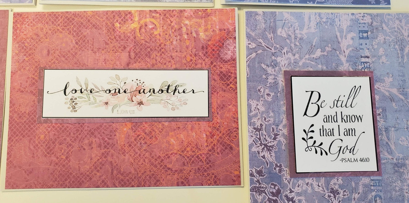 Scripture Note Cards Gel Print Christian Note Cards Faith Etsy