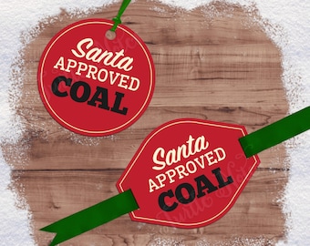 Santa Approved Coal Tag Variation 02 Digital Printable Gift - Etsy