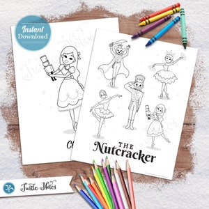 Nutcracker 13 Coloring Pages: Christmas Printables (PDF & JPEG)