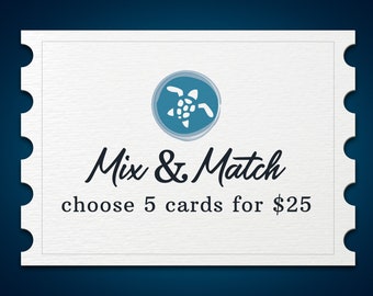 5 Card Pack Bundle | Greeting Card Discount Bundle | Mix & Match Card Set