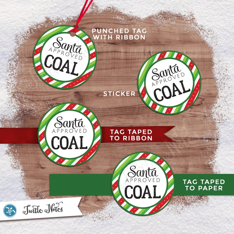 Santa Approved Coal Tag Variation 01 Digital Printable Gift - Etsy