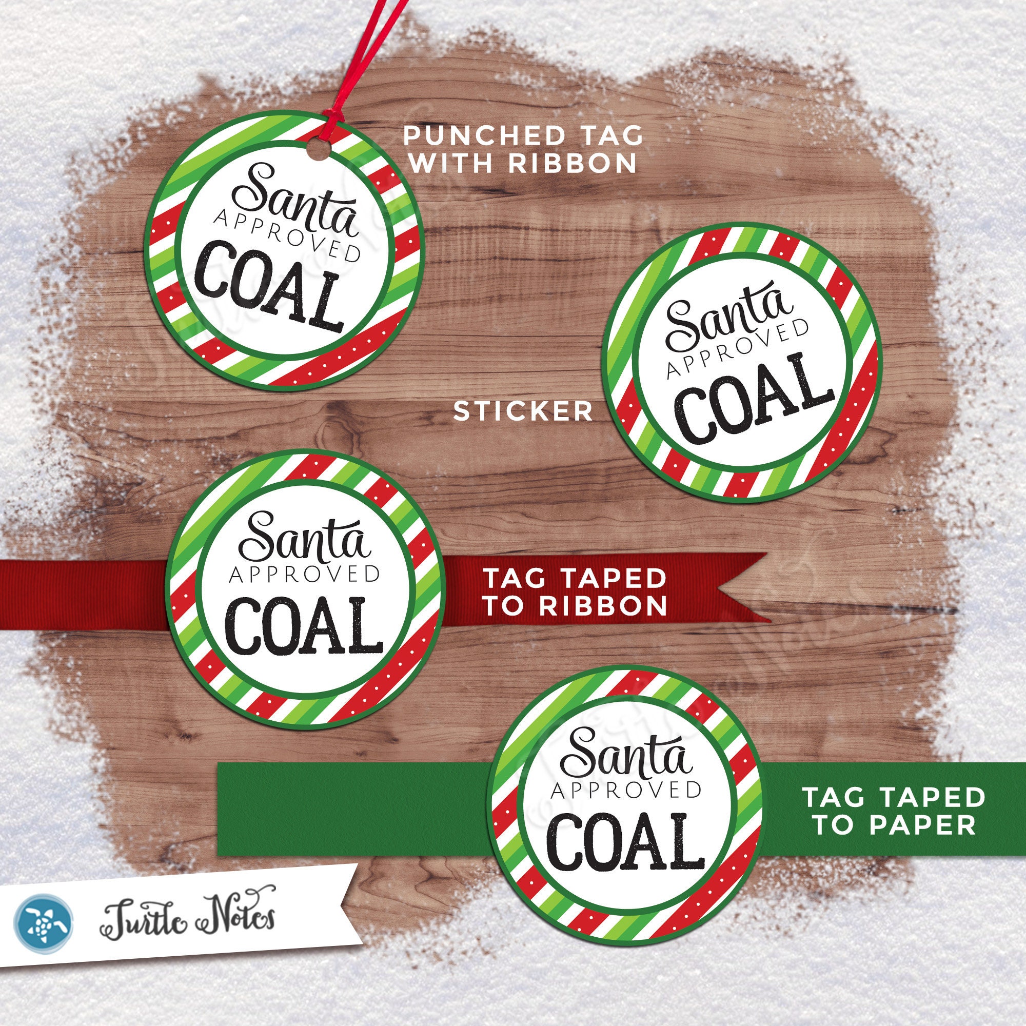 Santa Approved Coal Tag Variation 01 Digital Printable Gift - Etsy