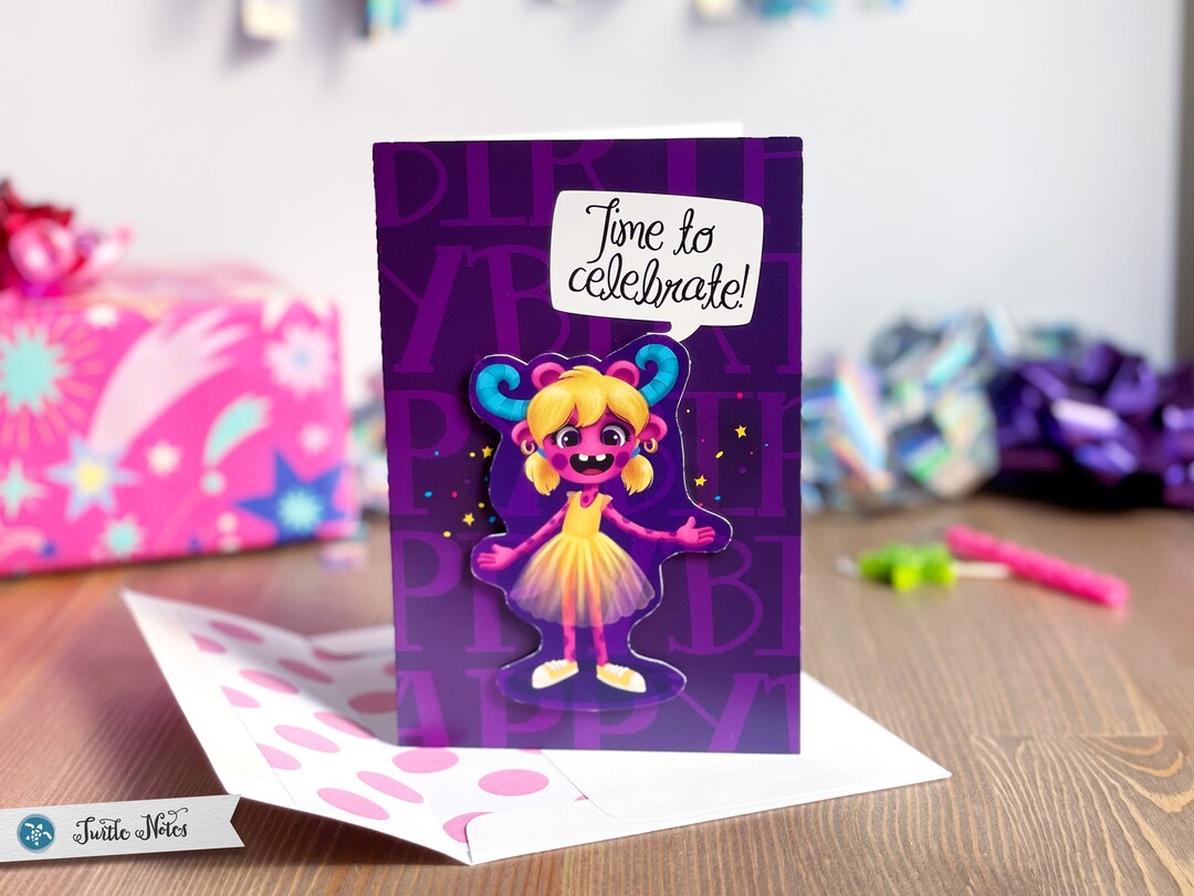 Happy Birthday Time To Celebrate Your Birthday Greeting Card Etsy