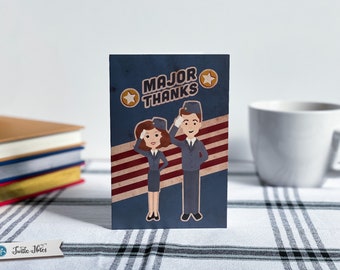 Tarjeta de agradecimiento especial / Tarjeta de agradecimiento militar / Tarjeta de reconocimiento por el Día de los Veteranos o por su servicio militar