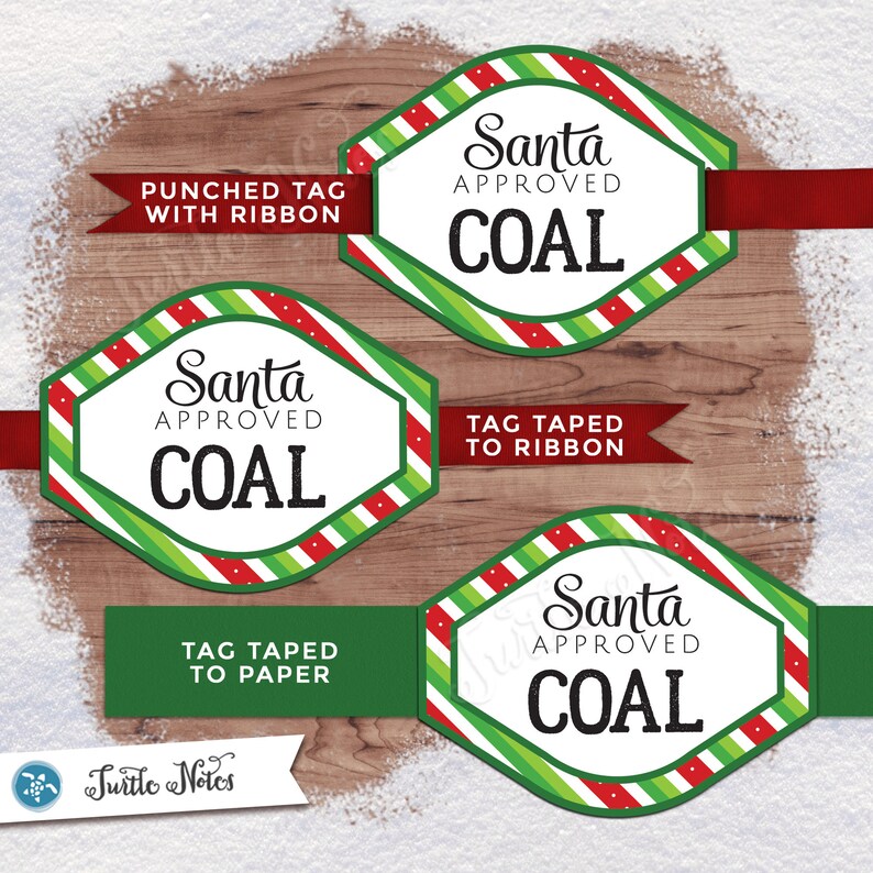 Santa Approved Coal Tag Variation 01 Digital Printable Gift - Etsy