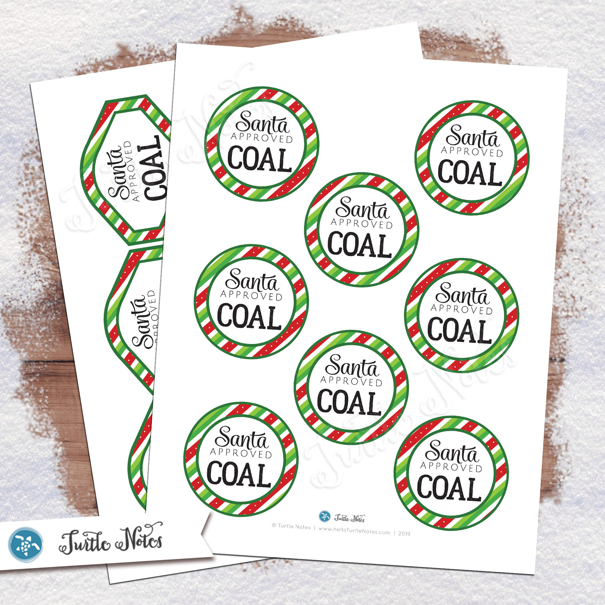 Santa Approved Coal Tag Variation 01 Digital Printable Gift - Etsy