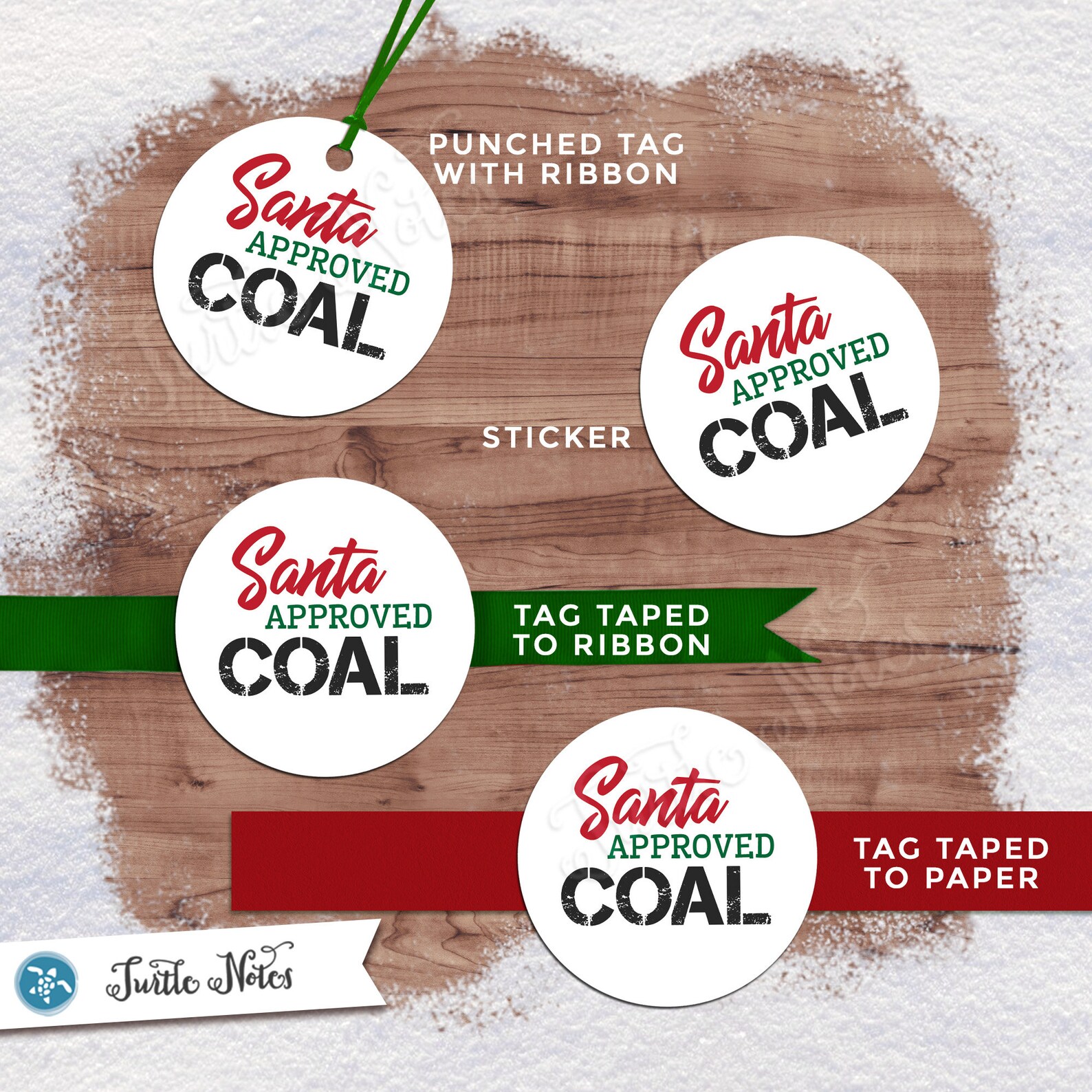 Santa Approved Coal Tag Variation 06 Digital Printable Gift - Etsy