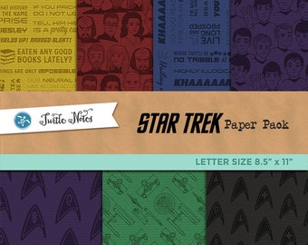 Star Trek Original & Next Generation Digital Paper Pack | 8.5x11" Printable Paper with Paper Texture | Read Full Listing Before Purchase