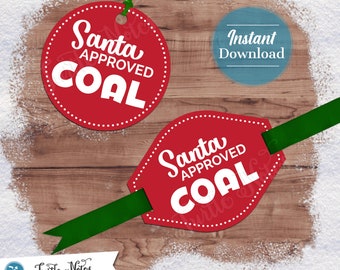 Santa Approved Coal Tag Variation 07 Digital Printable Gift - Etsy