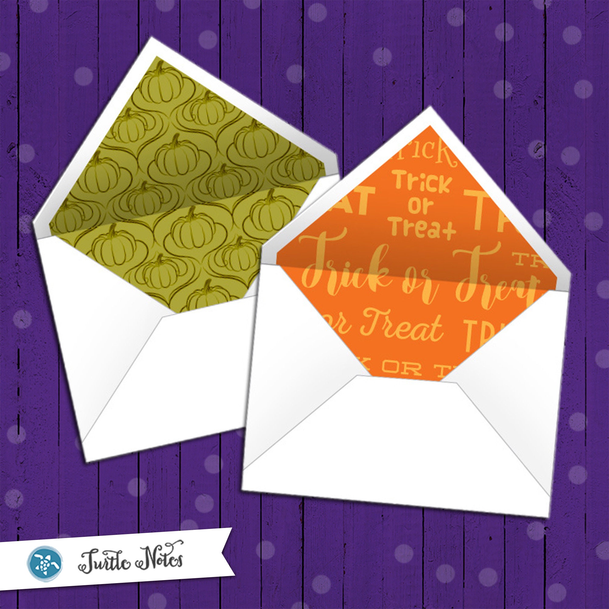 4 Printable Halloween Note Cards Bonus Matching Printable Etsy