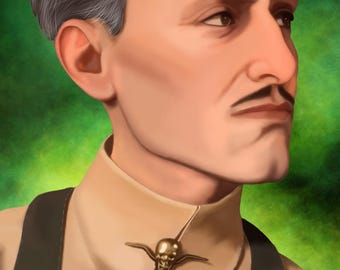 Emmrich Volkarin Print - High Embalmer of Desire and Gentle Warden of the Dead.