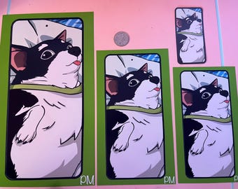 Beef Dispatch Fan Art Print & Sticker | Dispatch Game Z-Team Hond | SDN Beef Art | Dispatch Fan Art | Chihuahua Print
