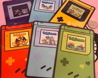 Pegatinas Poké de Gameboy grandes