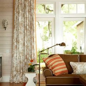 Curtain Rod-Bamboo-Fire Stained- Curtain Rods