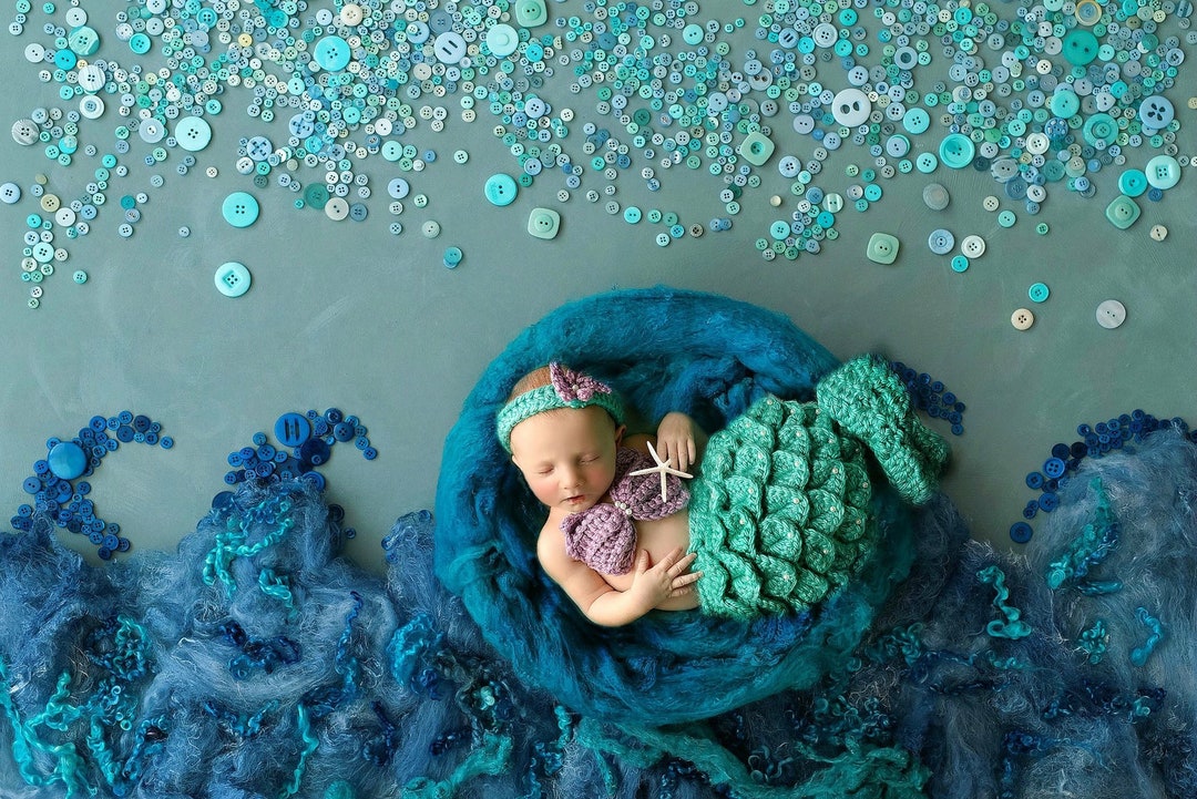 Crocheted Mermaid Tail Outfit Infant Baby Prop - Etsy