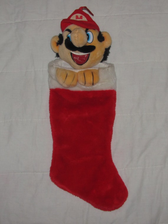 Vintage Mario Head Stocking Retro Christmas Stocking Plush - Etsy
