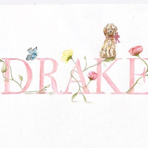 Professionally Painted Baby Nursery Name