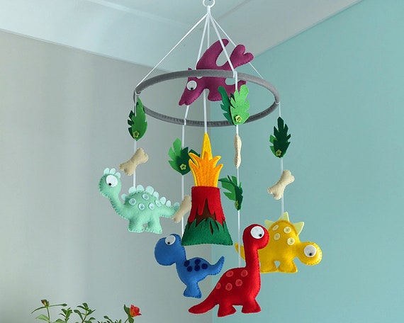 dinosaur cot mobile