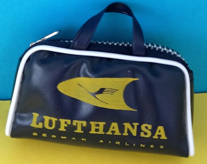 Lufthansa Miniature Travel Bag C1960s. Iconic German Airline Company