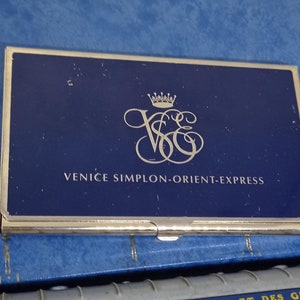 Tarjetero de visita Venice Simplon Orient Express. Diseño lujoso.