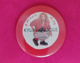 Kylie Minogue Large Pin Badge. From Smash Hits Magazine c1989.