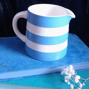 Cornish Ware Blue and White Jug. TG Green Heritage Range. Great Vintage Gift Idea. 250ml Size