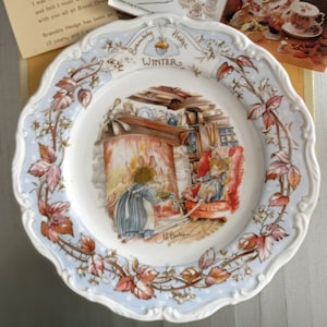 Brambly Hedge Winter Edition Plate. In the original Gift Box with paperwork and hanger. Royal Doulton Fine Bone China Collectable.