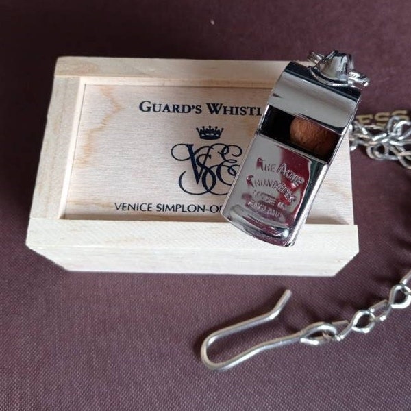 Venice Simplon Orient Express Guard's Whistle in Presentation Box. Collectors Item. Railway Memorabilia