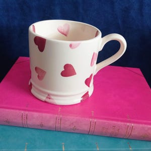 Emma Bridgewater Pink Hearts Design. Made in England. Small 200ml Size.