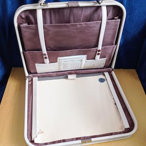 Traditional Writing Case.  Vintage Travelling Office . Perpetual Calendar. Writing Desk in the bottom of the case.