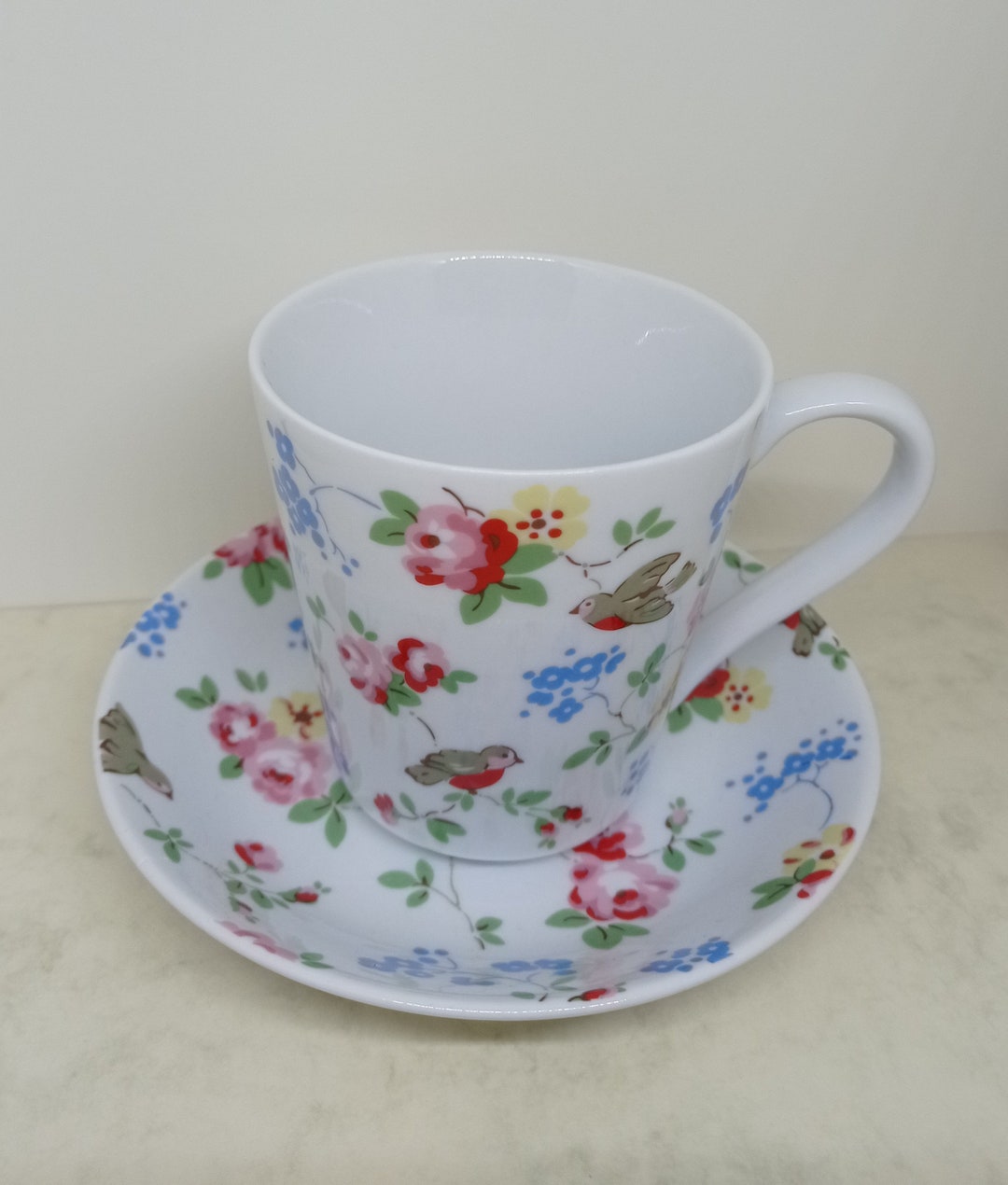 Cath Kidston Red Robin Cup and Saucer. English Design Etsy