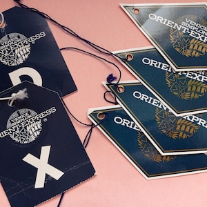Venice Simplon Orient Express Set of Six Luggage Labels. Transport Memorabilia Gift.