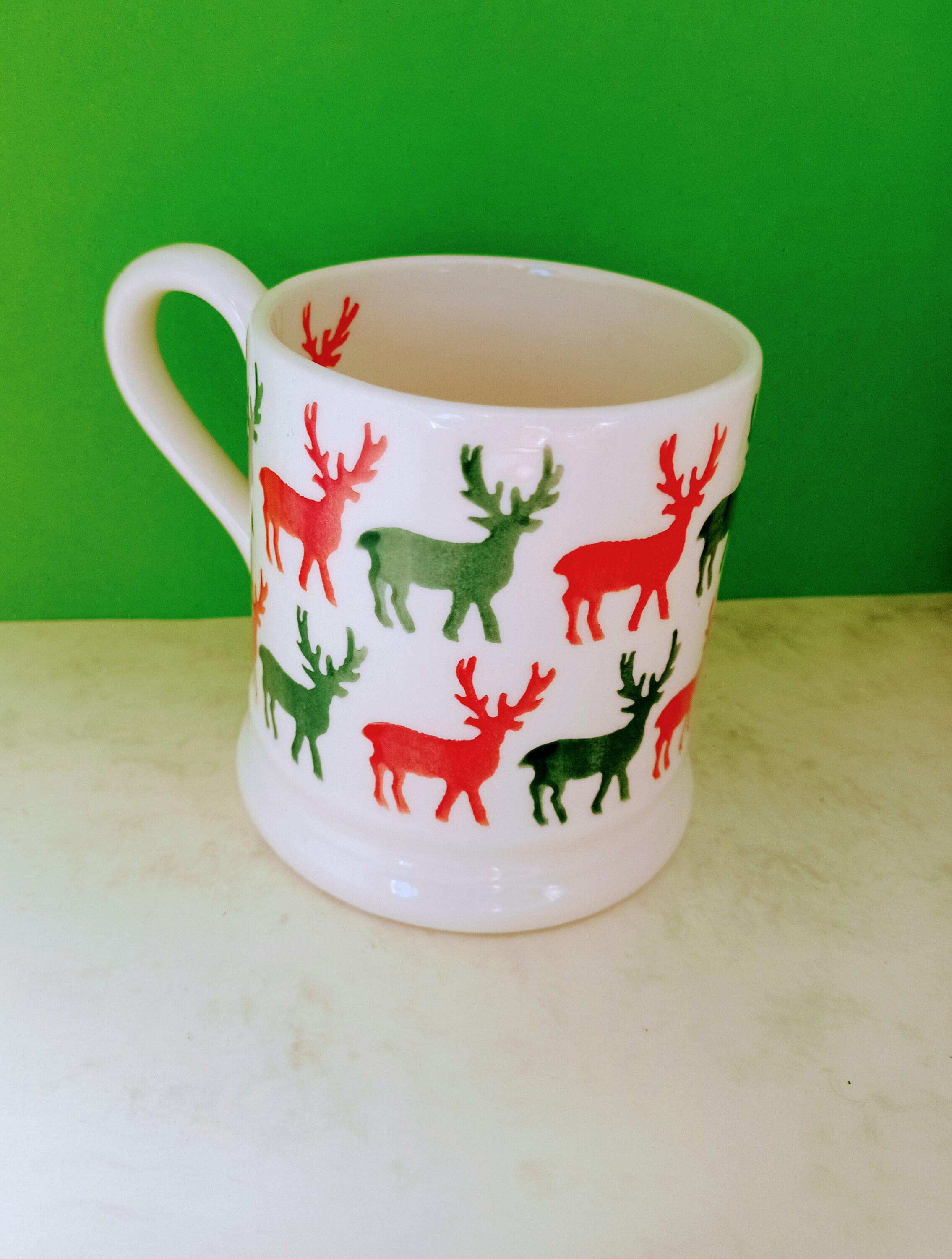 Emma Bridgewater Reindeer Pattern Bird Half Pint