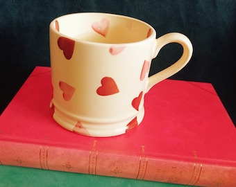 Emma Bridgewater Pink Hearts Design. Made in England. Small 200ml Size.
