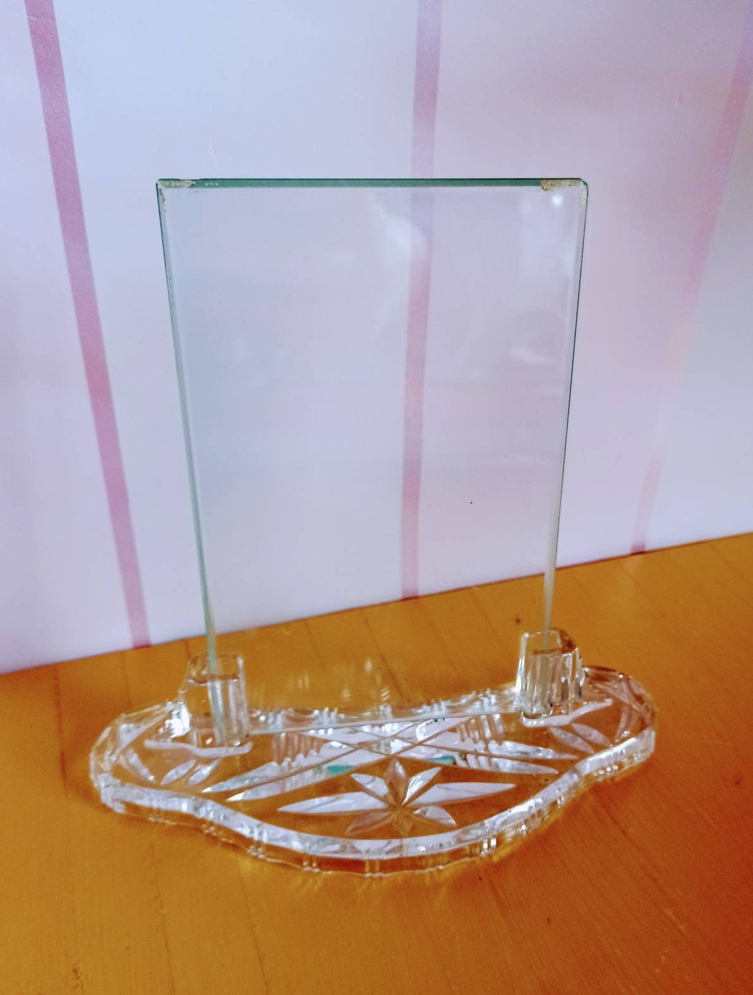 Art Deco Cut Glass Photo Frame. C1930s. Beautiful Piece for a Etsy UK