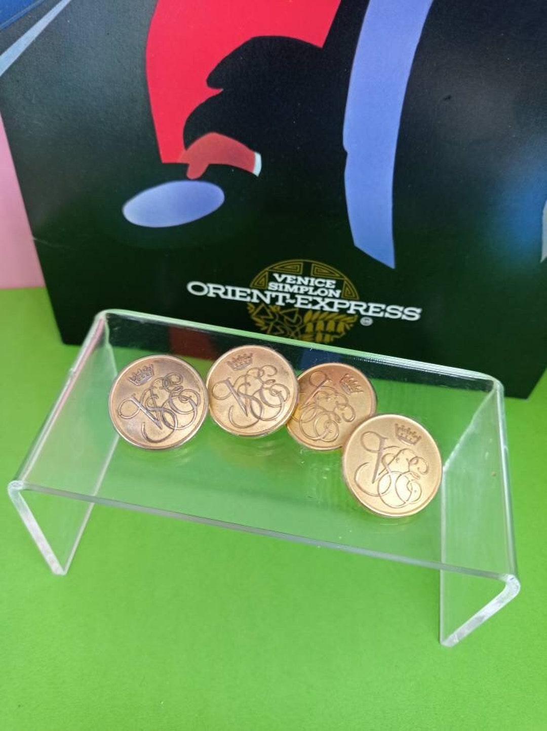 Venice Simplon Orient Express Uniform Buttons. Set of Four. 2cm Size ...