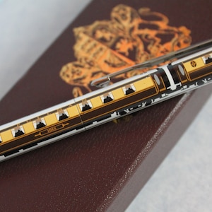 Penna di lusso British Pullman. Nella scatola di presentazione originale. Design lussuoso. Interesse Orient Express. Boutique esclusiva.