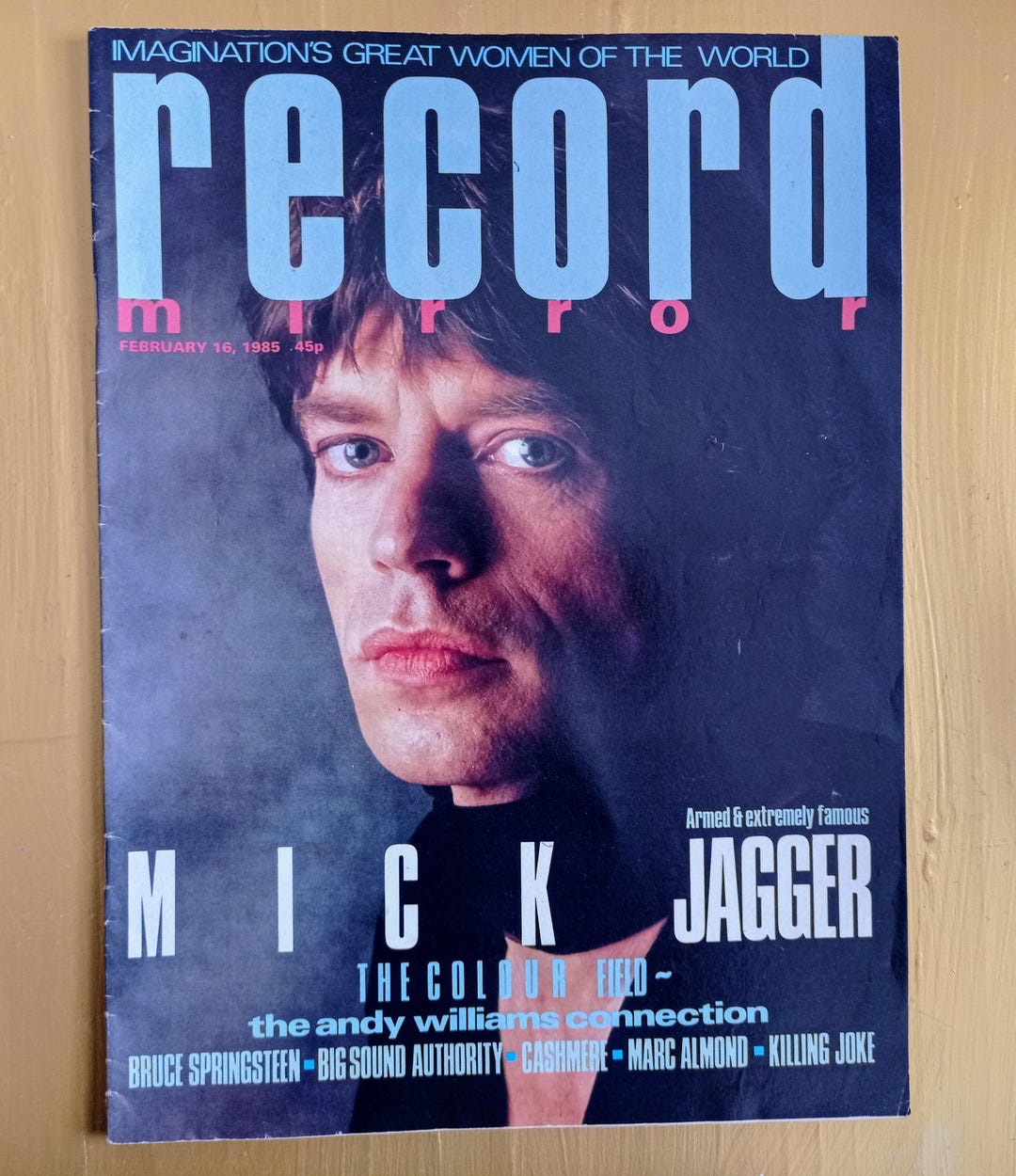 Record Mirror Mick Jagger Front Cover English Music Magazine February ...