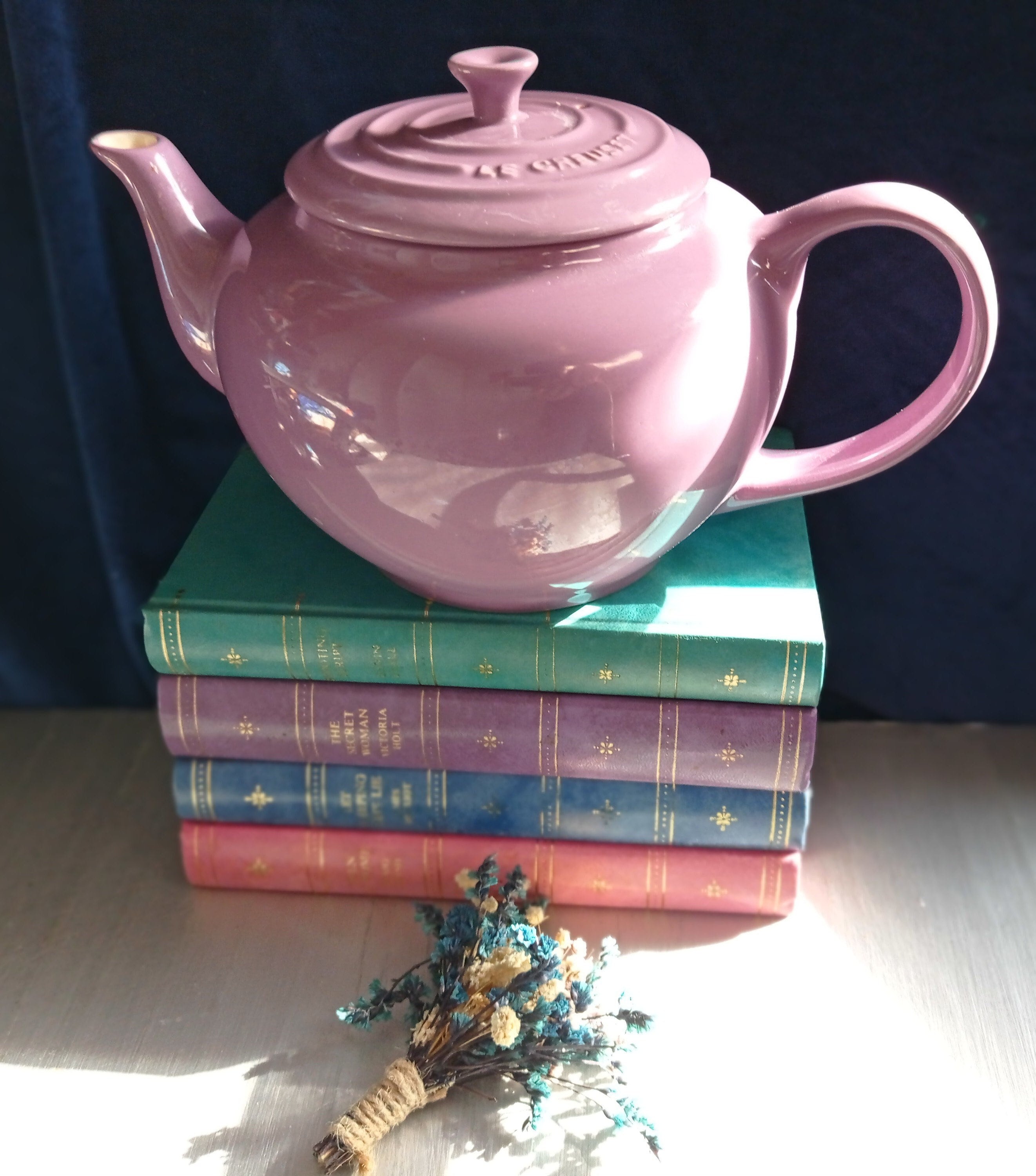 Purple Teapot by Le Creuset of France. Kitchen Collectable. French 