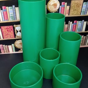 Rangement de bureau vert fabriqué en Allemagne de l'Ouest. Accessoire de bureau Space Age. Plastique fantastique