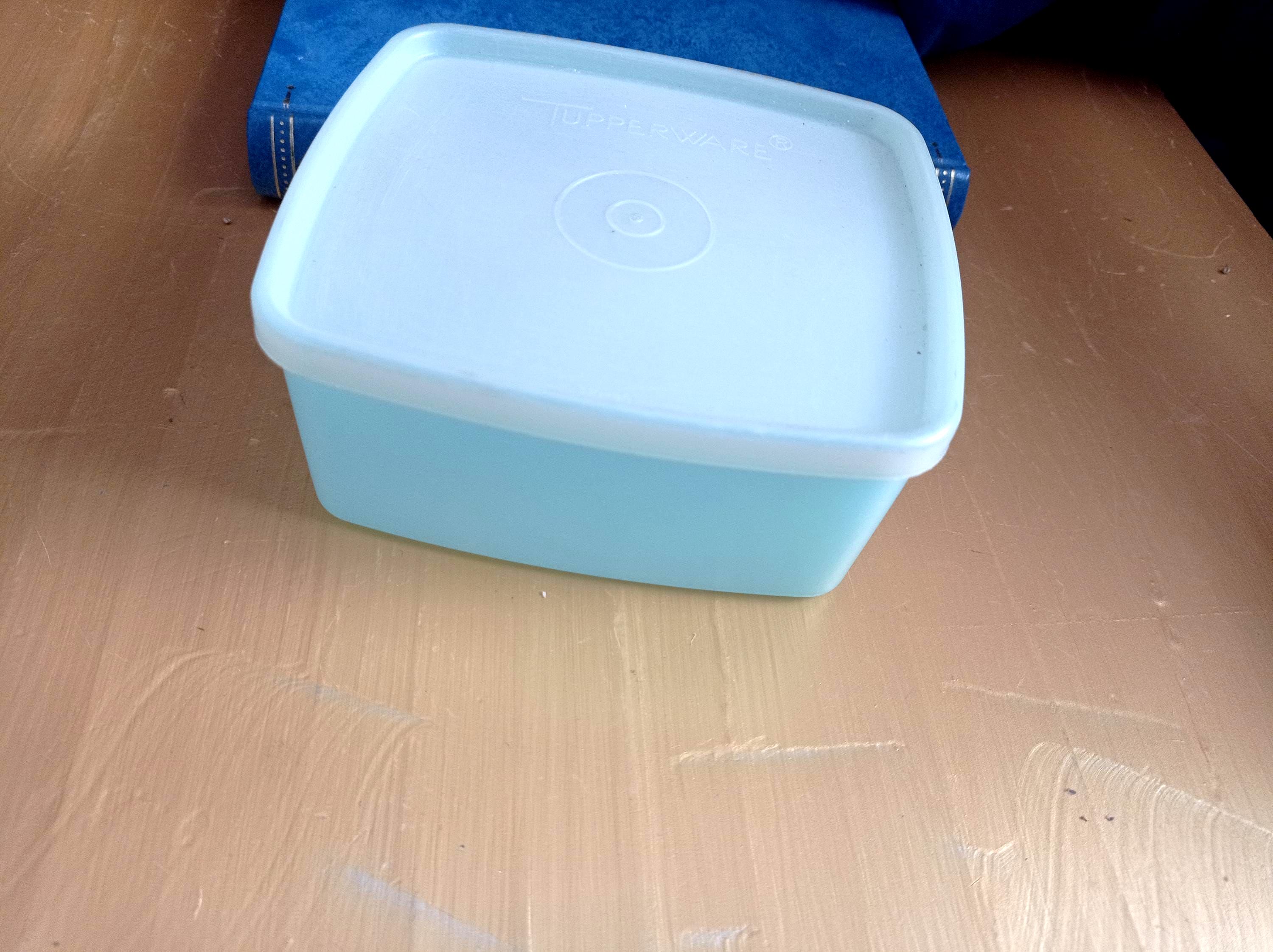 Beurrier Tupperware vintage avec couvercle transparent et fond bleu | 🛑 Vendu ! | KENKO | RETRO & DESIGN