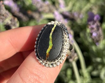 ブラックジャック ターコイズ レインボー スターリングシルバー ハンドメイド ラージ ステートメント リング サイズ 7 ヴィンテージ 925 サウスウエスト ゴス クラシック ステートメント ストライプ レア