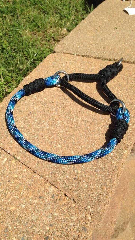 Rope and Paracord Martingale Dog Collar Etsy