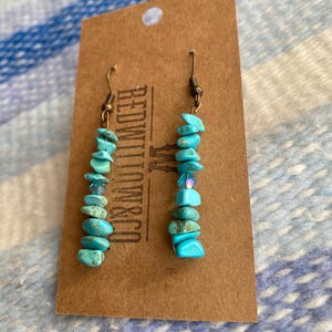 Western Turquoise Stone Earrings, Gifts for her, Rodeo Earrings, Western Earrings, Cowgirl Earrings, Western Jewelry, Western Bride