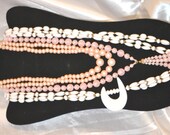 Vintage Necklace Destash Lot Three Summer Style Beaded Three Colors